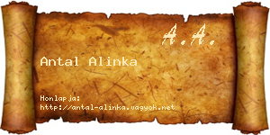 Antal Alinka névjegykártya